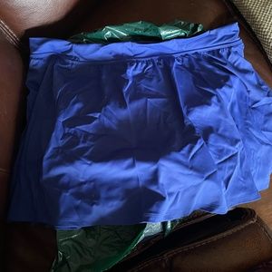 LLBean swim skirt cobalt 22 NWT